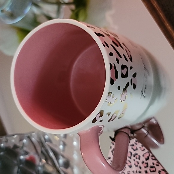 Sheffield Home Coffee Mug "Trust your talent" animal print pink & pearl 18ozNEW - Picture 5 of 7